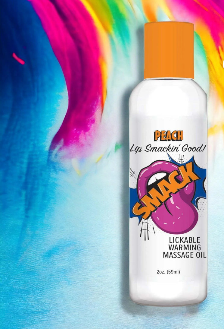 Smack Lickable Massage Oil Blue Raspberry 2 oz.